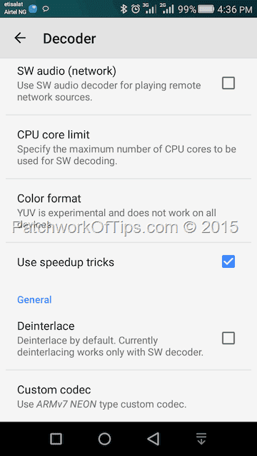 HEVC Files With MX Player Setting