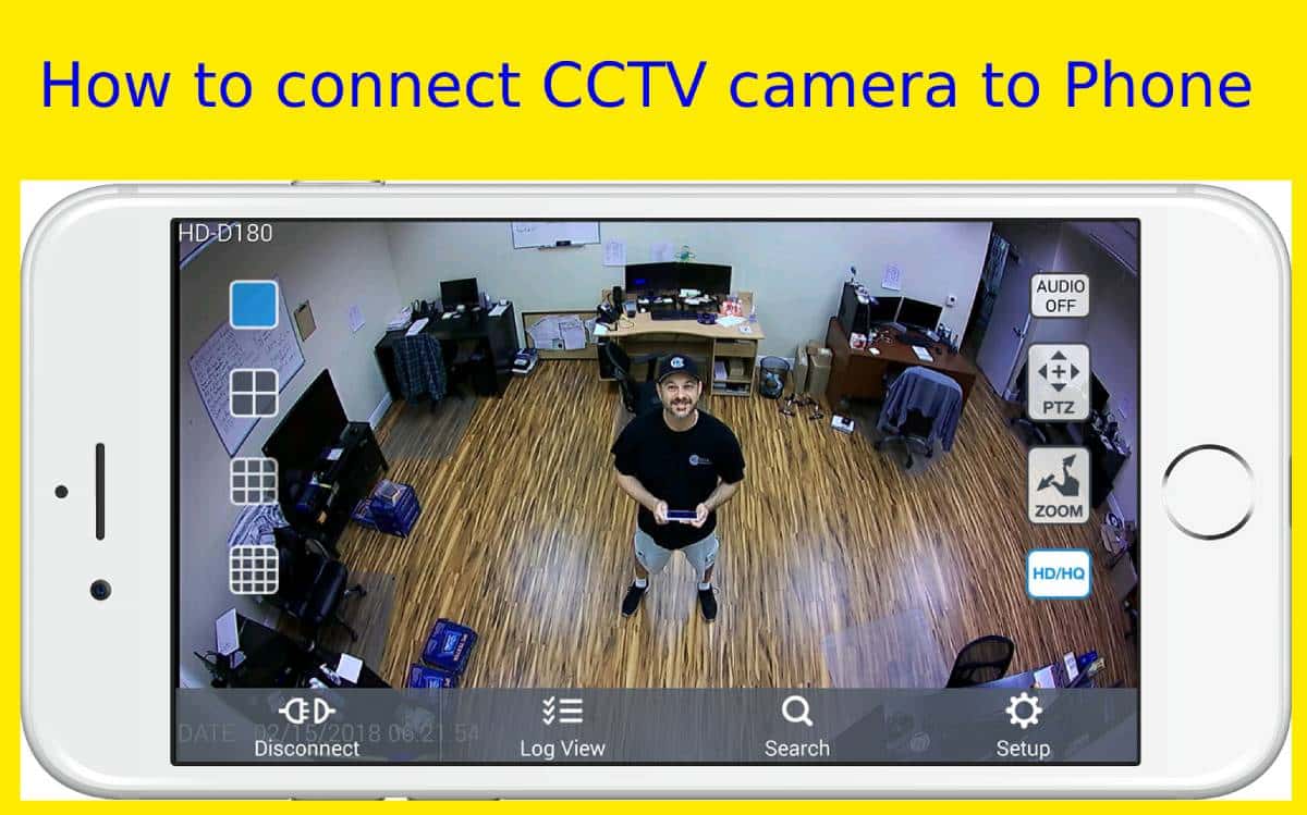 Security camera app connection process screenshot